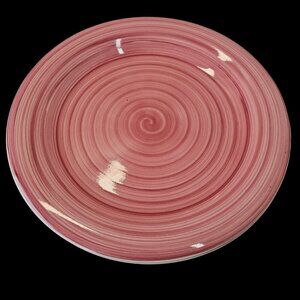 Tabletops 2 Swirl Ceramic Dinner Plates 10.75" Flora Di Roma Red Replacement